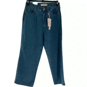 Great Smoky Los Angeles Junior Wide Leg Cropped High-Rise Loose Fit Jeans Size 1